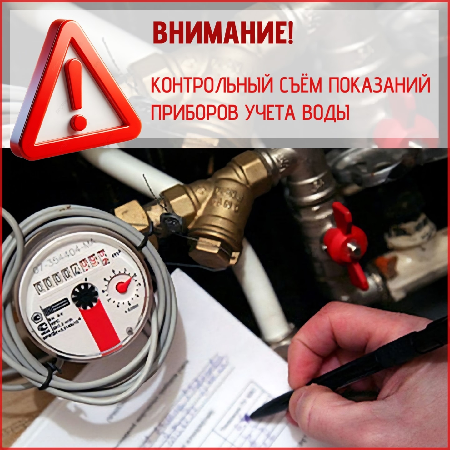 О контрольном съёме показаний приборов учета воды
