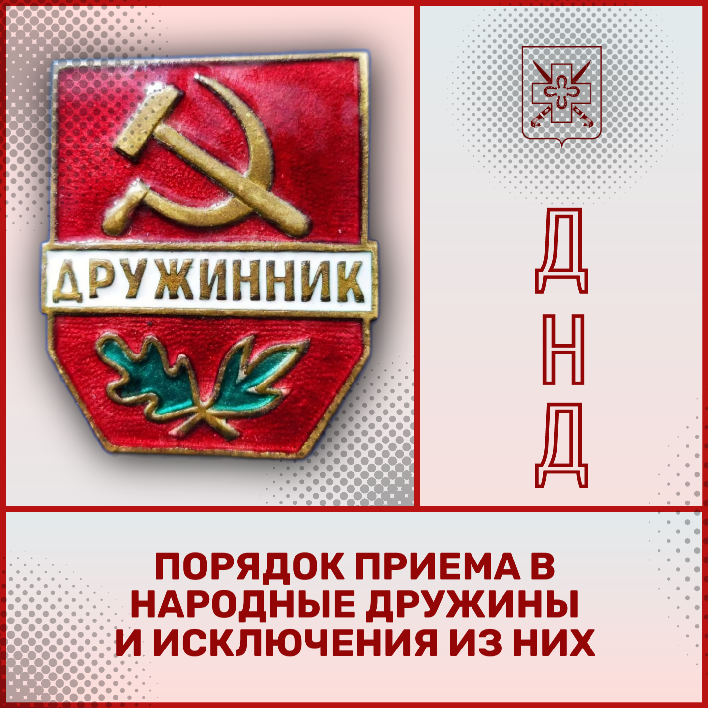 Порядок приема в народные дружины и исключения из них