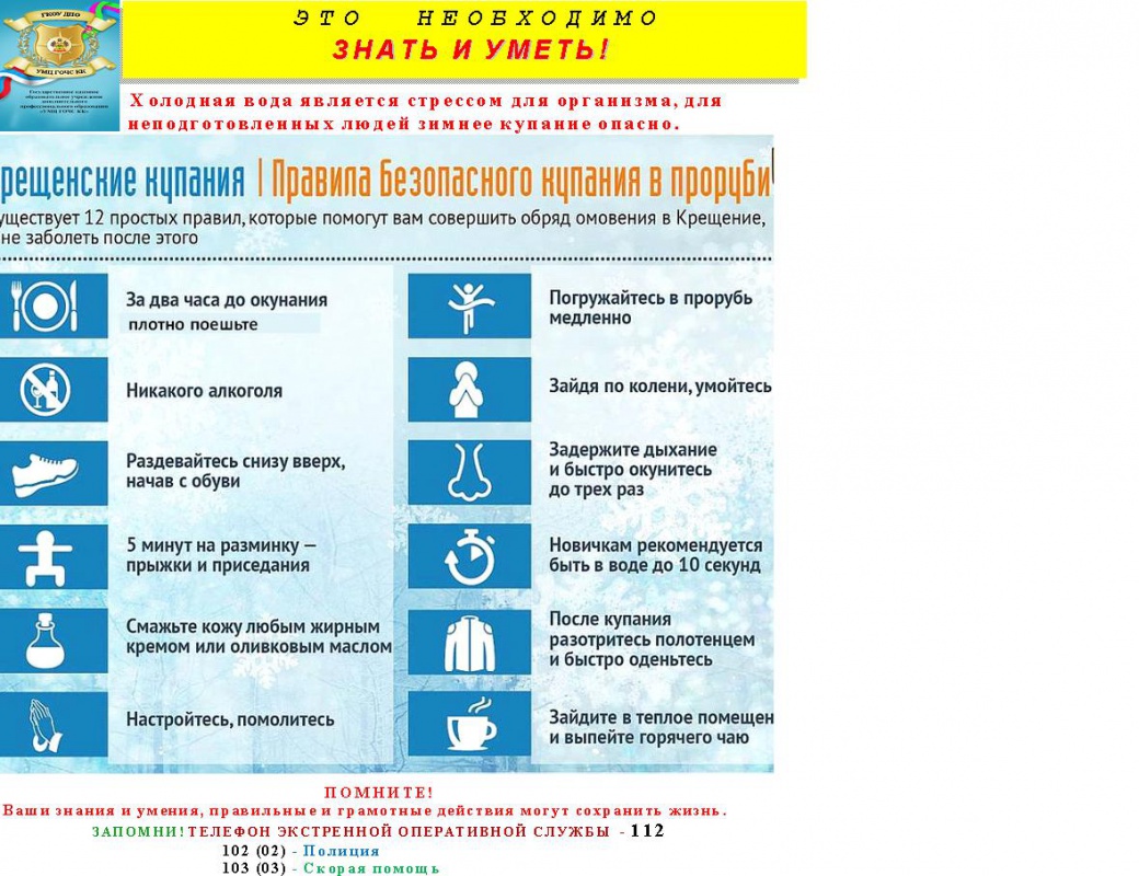 Это необходимо знать и уметь!