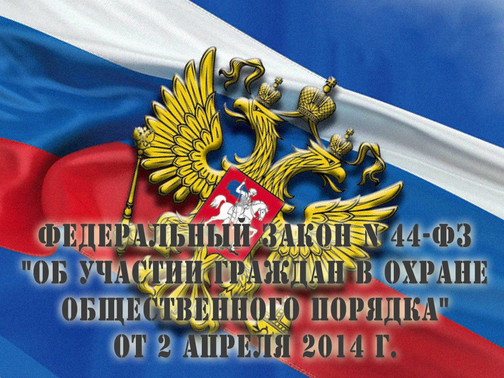 Федеральный закон от 02.04.2014 N 44-ФЗ "Об участии граждан в охране общественного порядка"